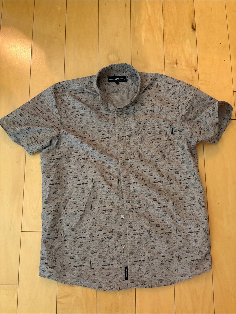 Men’s Molokai Surf Button up Cactus 🌵 Shirt Western Large